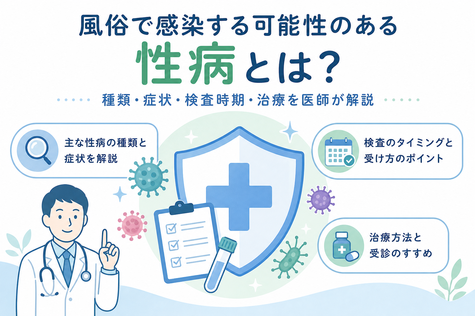 風俗での性病感染リスクと検査・治療を医師が解説