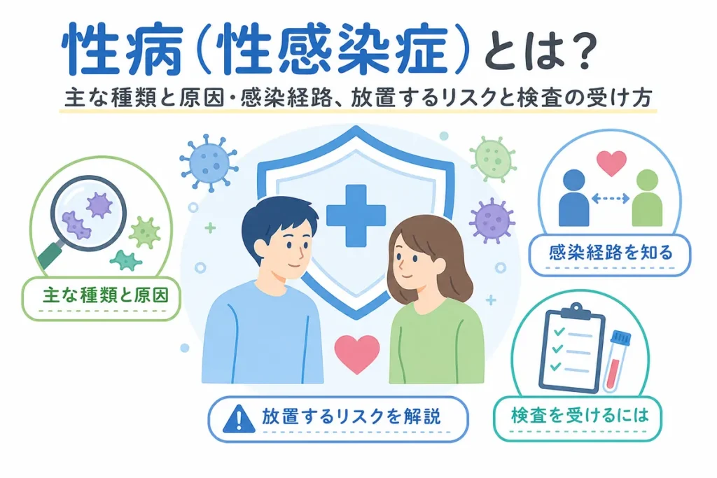 性病（性感染症）とは？主な種類と原因・感染経路、放置するリスクと検査の受け方