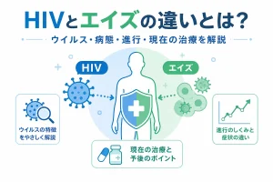 HIVとエイズは同じ病気ではない？ウイルス・病態・進行・現在の治療を解説