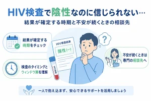 HIV検査で陰性なのに信じられない…結果が確定する時期と不安が続くときの相談先