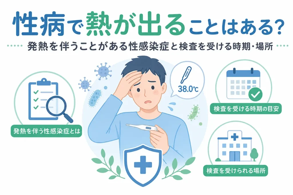 性病で熱が出ることはある？発熱を伴うことがある性感染症と検査を受ける時期・場所