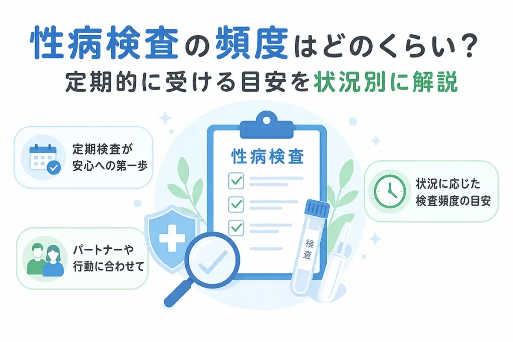 性病検査の頻度はどのくらい？定期的に受ける目安を状況別に解説