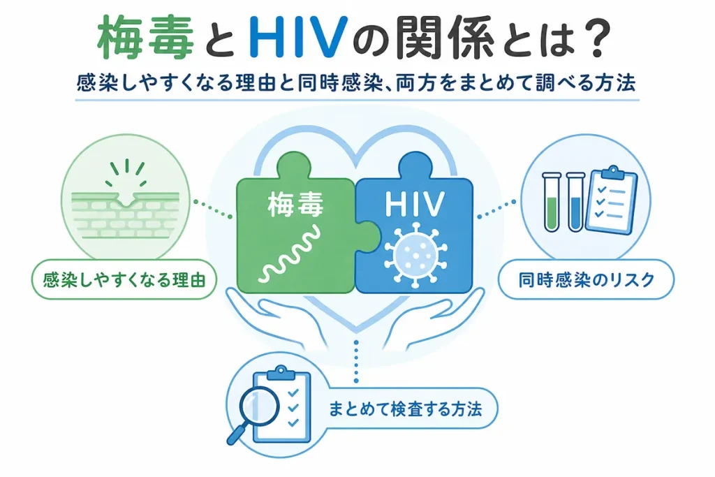 梅毒とHIVの関係とは？感染しやすくなる理由と同時感染、両方をまとめて調べる方法
